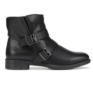 Franco Sarto Mirani Black Leather Moto Ankle Boots Women’s 7.5